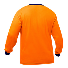 Load image into Gallery viewer, Bisley 310M6118-O - Safety Green Hi-Viz Long Sleeve Shirt | Back View
