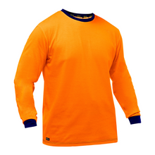 Load image into Gallery viewer, Bisley 310M6118-O - Safety Orange Hi-Viz Long Sleeve Shirt | Front View
