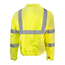 Load image into Gallery viewer, Neese VM7JBL3FY - Safety Green Hi-Viz FR Jacket | Back View
