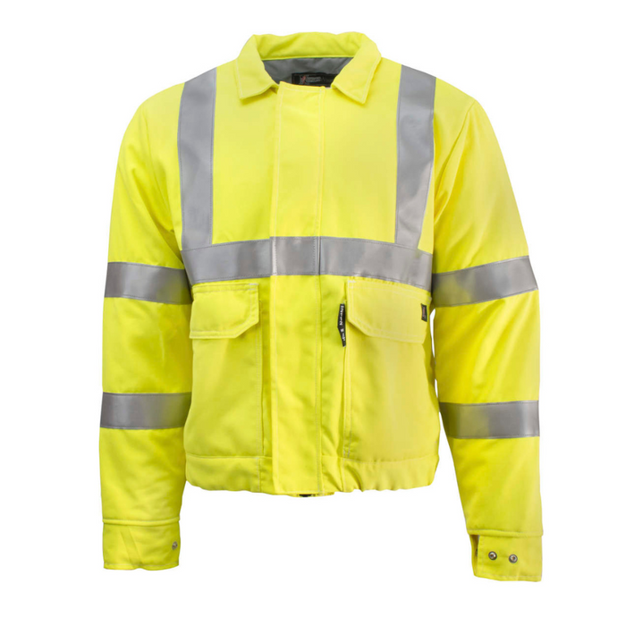 Neese VM7JBL3FY - Safety Green Hi-Viz FR Jacket | Front View
