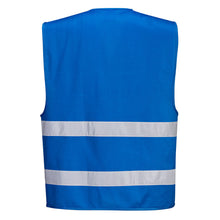 Load image into Gallery viewer, PTW F474 – Royal Blue Safety Vest | Back View    
