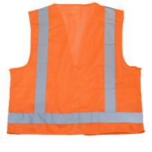 Load image into Gallery viewer, Radians SV7 – Safety Orange Surveyor Safety Vest | Back Flat View
