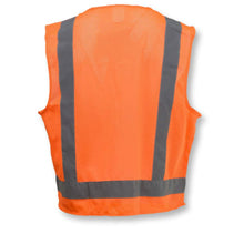 Load image into Gallery viewer, Radians SV7 – Safety Orange Surveyor Safety Vest | Back View
