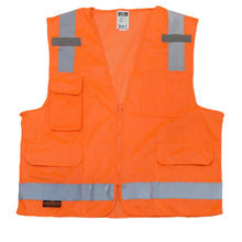 Load image into Gallery viewer, Radians SV7 – Safety Orange Surveyor Safety Vest | Front Flat View
