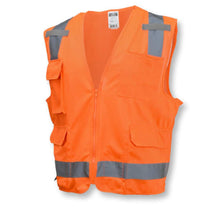 Load image into Gallery viewer, Radians SV7 – Safety Orange Surveyor Safety Vest | Front Left View 
