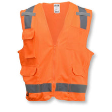 Load image into Gallery viewer, Radians SV7 – Safety Orange Surveyor Safety Vest | Front View 
