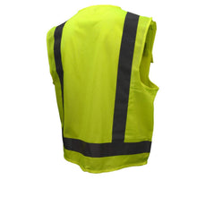 Load image into Gallery viewer, Radians SV7 – Safety Green Surveyor Safety Vest | Back Right View 
