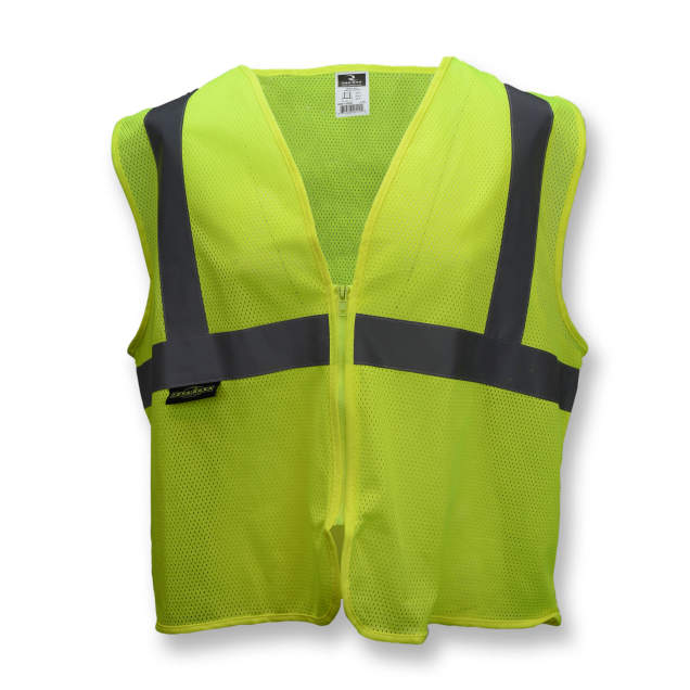 Radians SVE1-2ZGM - Safety Green ANSI Class 2 Safety Vest | Front View