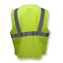 Load image into Gallery viewer, Radians SVE1-2ZGM - Safety Green ANSI Class 2 Safety Vest | Back View
