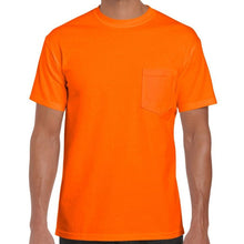 Load image into Gallery viewer, 5X, Gildan Short Sleeve Safety Orange Pocket T-Shirt [2300]
