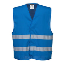 Load image into Gallery viewer, PTW F374 - Blue Safety Vest | Front View    

