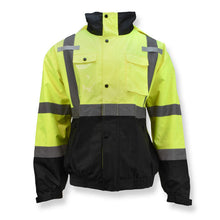 Load image into Gallery viewer, Tingley J26172 - Safety Green Hi-Viz Bomber Jacket | Front View
