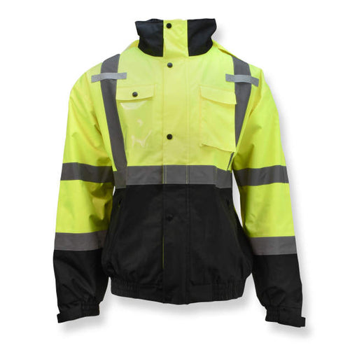 Tingley J26172 - Safety Green Hi-Viz Bomber Jacket | Front View