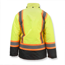 Load image into Gallery viewer, Radians SJ610B-3ZGS - Safety Green Hi-Viz Parka | Back View
