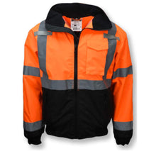 Load image into Gallery viewer, Radians SJ110B-3ZOS - Safety Orange Hi-Viz Bomber Jacket | Front View
